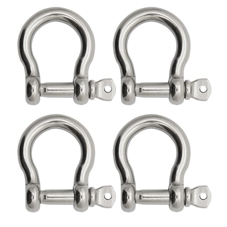 Extreme Max 3006.8294.4 BoatTector Stainless Steel Bow Shackle - 3/8, 4-Pack